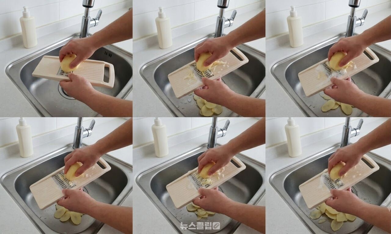 채칼 설거지 / 기사 이해를 돕기 위한 AI 이미지
