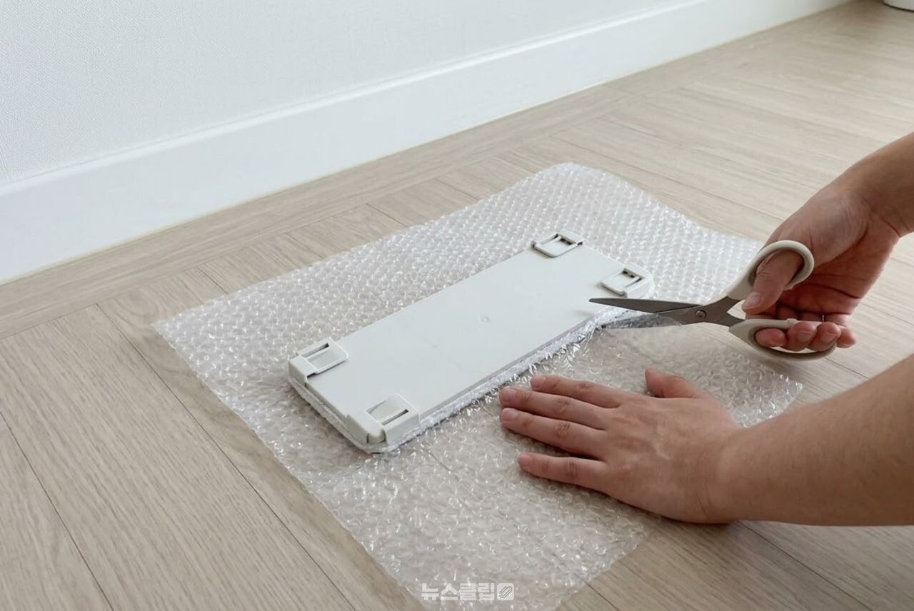 밀대걸레 뽁뽁이 활용 / 기사 이해를 돕기 위한 AI 이미지