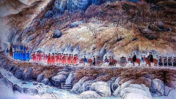 사진 / 조선왕조실록 적상산사고 이안행렬 가상도