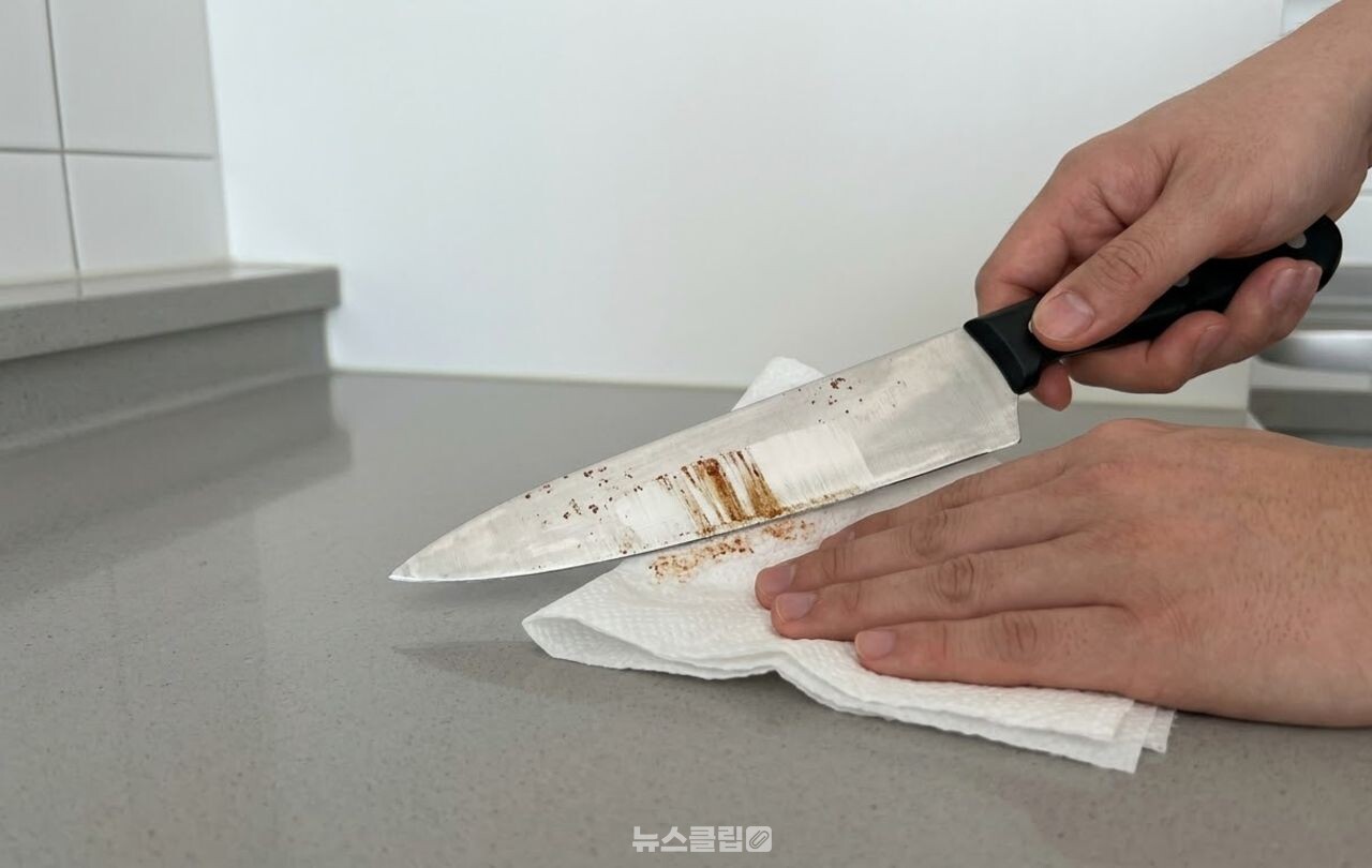 양파로 식칼 녹 제거 / 기사 이해를 돕기 위한 AI 이미지