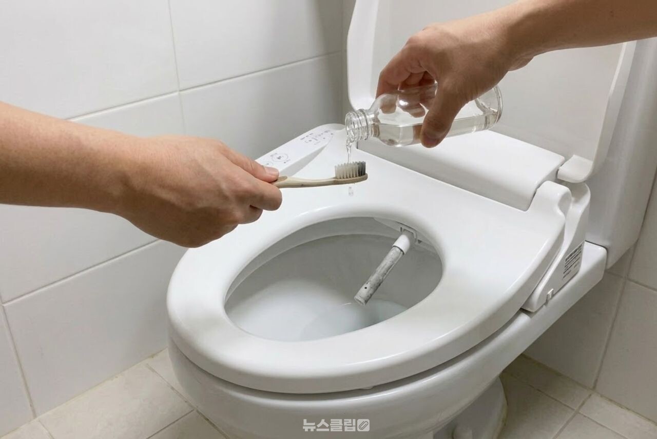 비데 노즐 청소 / 기사 이해를 돕기 위한 AI 이미지