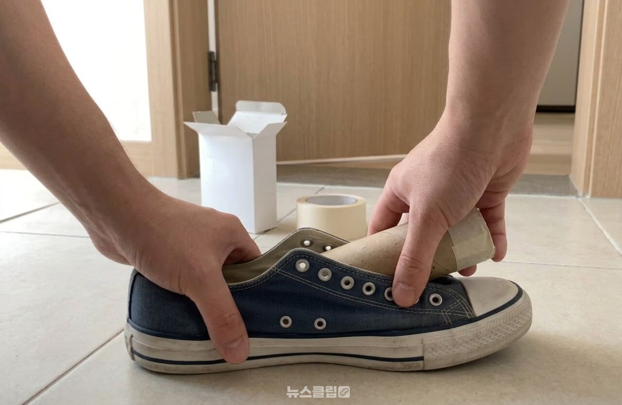 휴지심 신발 냄새 제거 / 기사 이해를 돕기 위한 AI 이미지