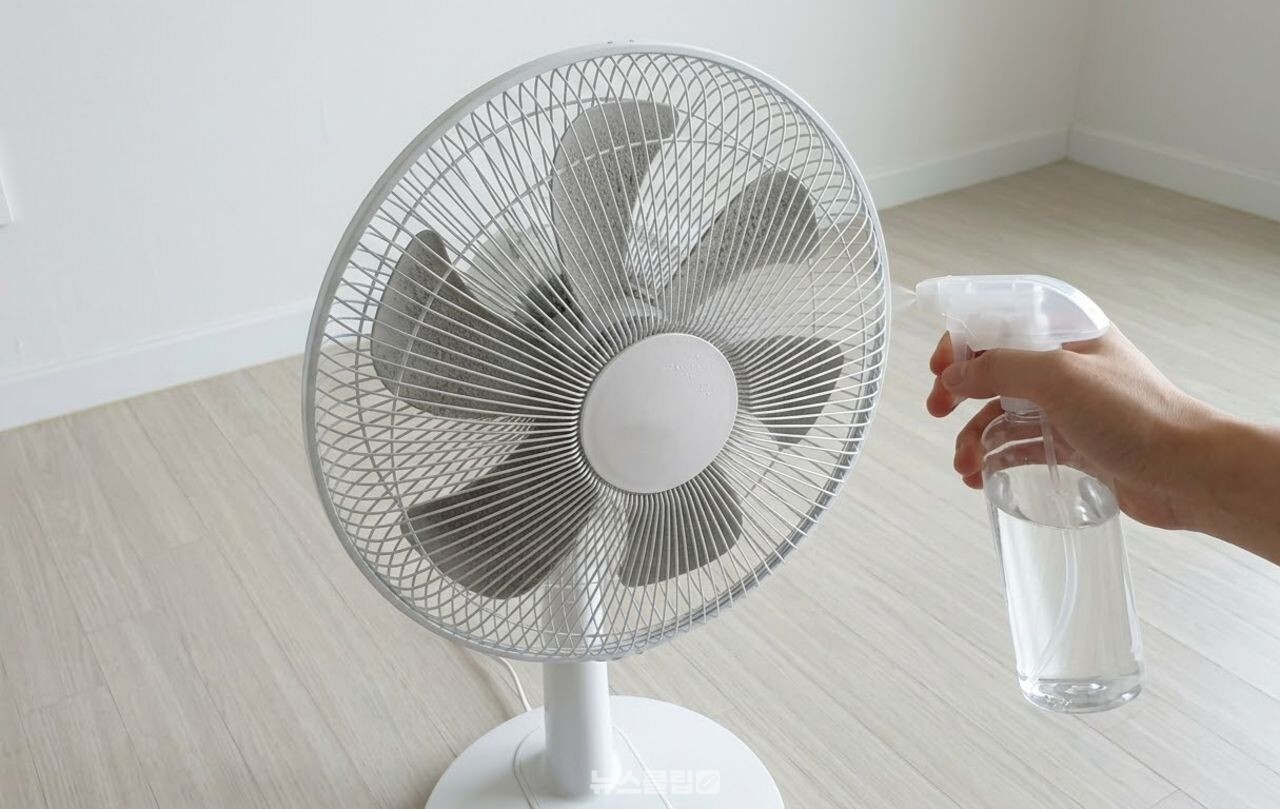 선풍기 날개 먼지 청소 / 기사 이해를 돕기 위한 AI 이미지