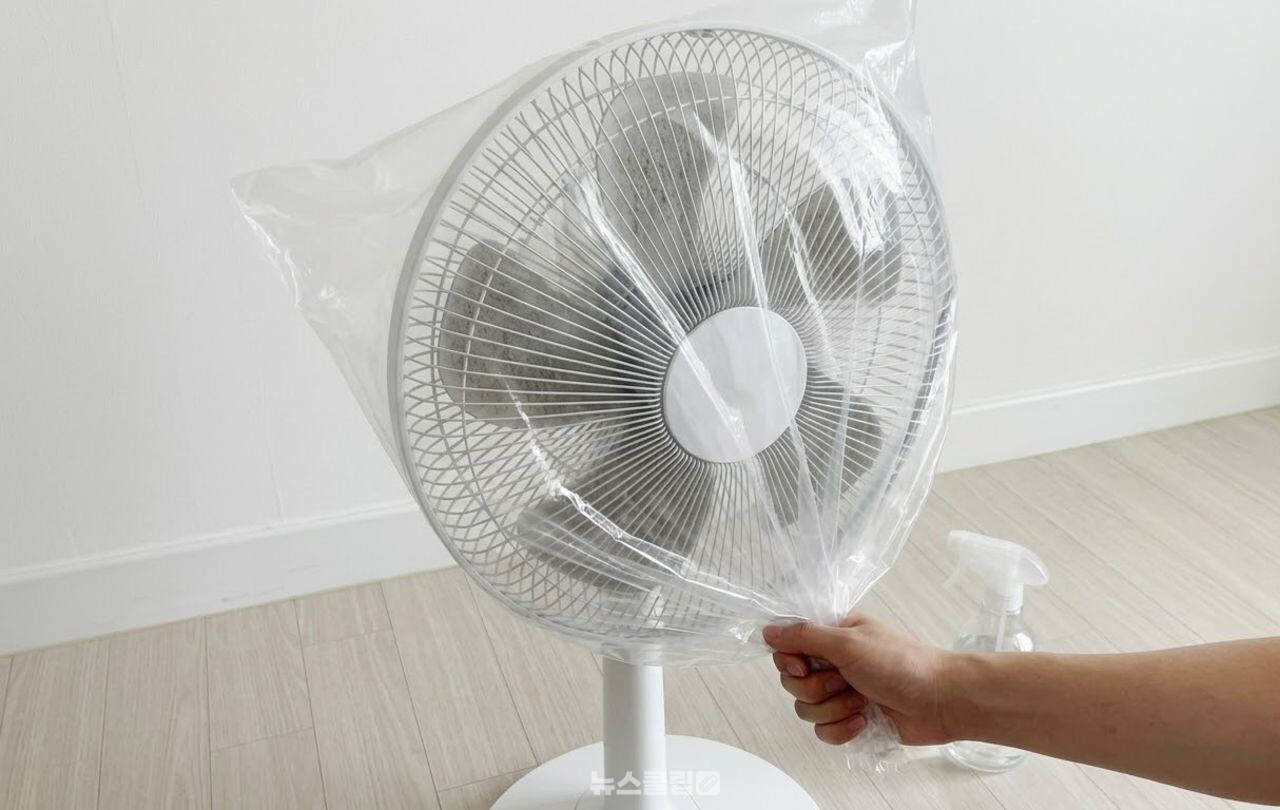 선풍기 날개 먼지 청소 / 기사 이해를 돕기 위한 AI 이미지