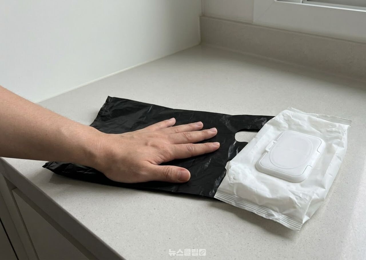 물티슈 비닐봉지 수납함 / 기사 이해를 돕기 위한 AI 이미지