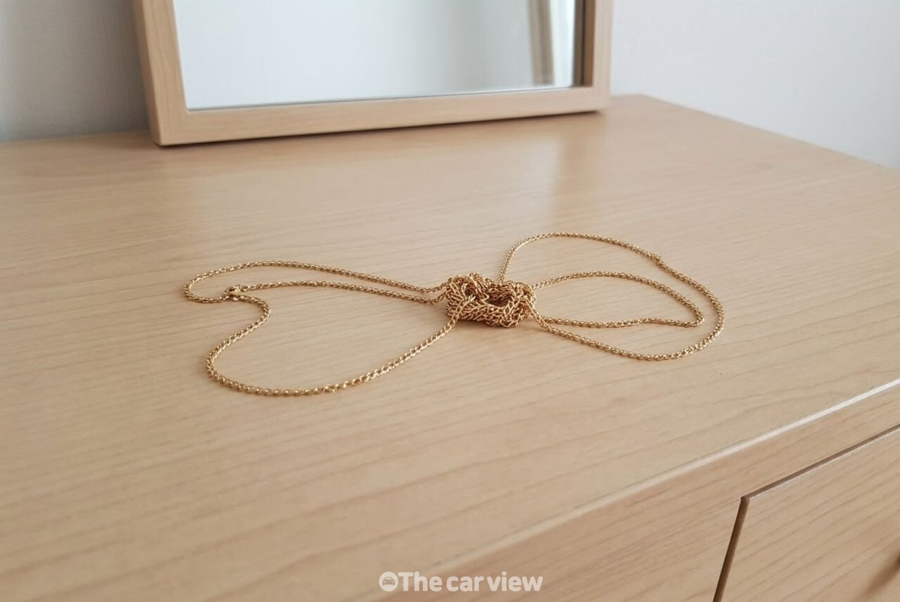 엉킨 금목걸이 푸는 방법 / 기사 이해를 돕기 위한 AI 이미지