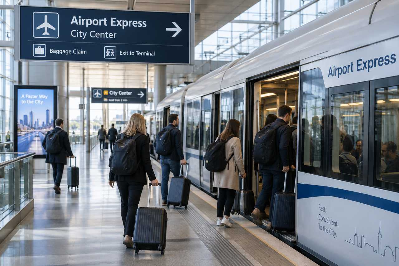 공항 철도 및 고속열차로 이동하기
