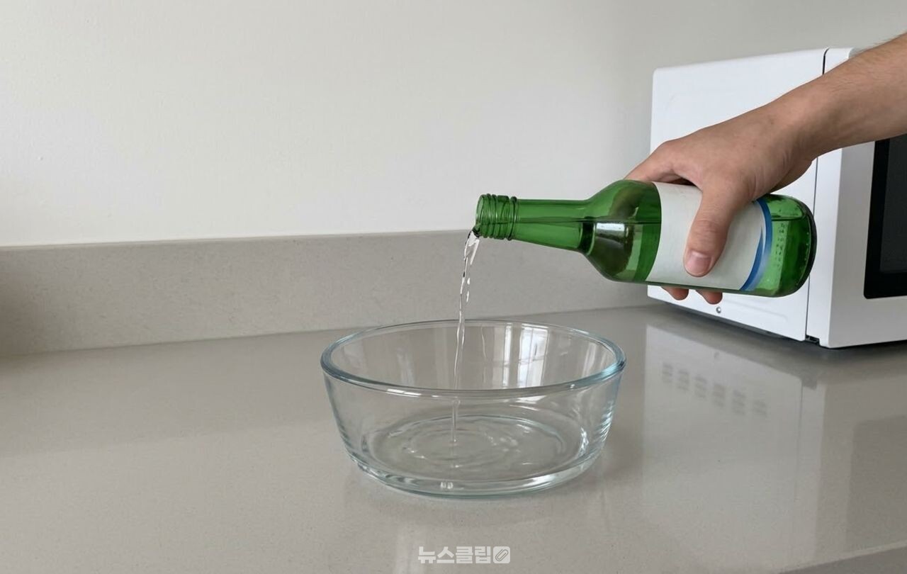 전자레인지 소주로 청소 / 기사 이해를 돕기 위한 AI 이미지