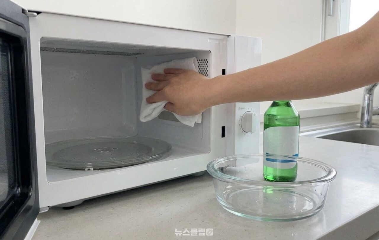 전자레인지 소주로 청소 / 기사 이해를 돕기 위한 AI 이미지