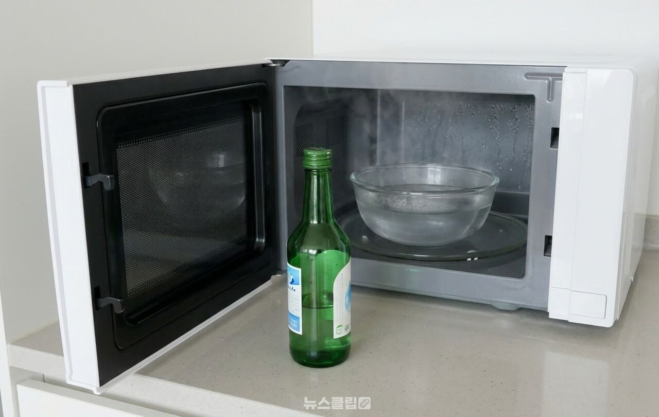 전자레인지 소주로 청소 / 기사 이해를 돕기 위한 AI 이미지