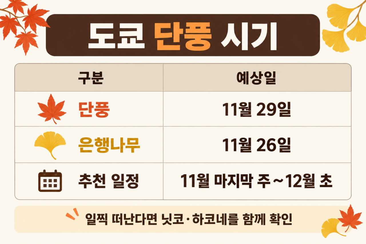 도쿄 단풍은?