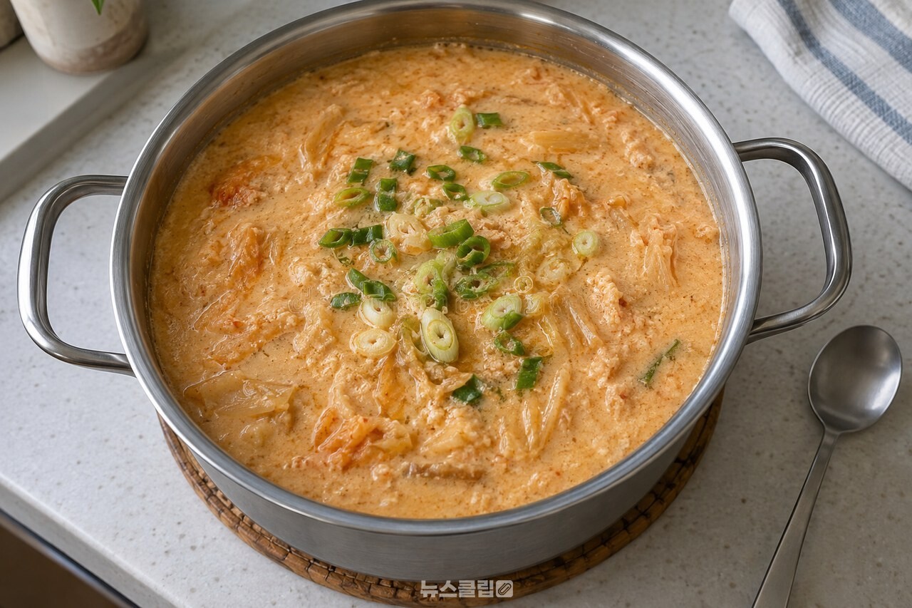 끓인 콩비지찌개에 참기름과 쪽파를 더한 모습 / 기사 이해를 돕기 위한 생성형 이미지