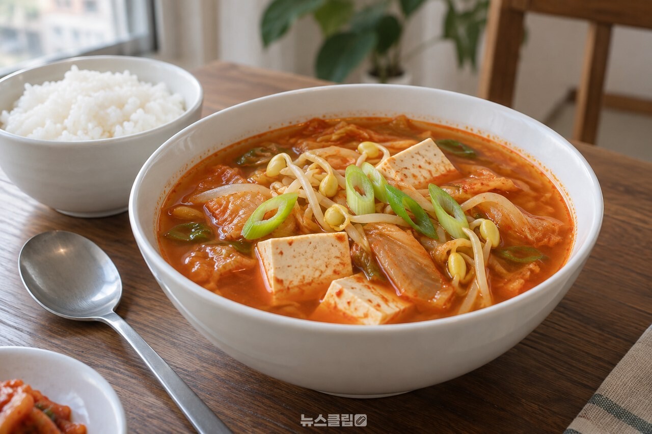 밥과 함께 차린 콩나물 김칫국 / 기사 이해를 돕기 위한 생성형 이미지