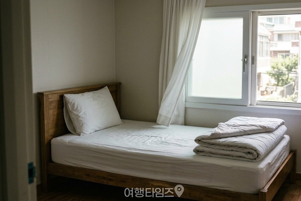 이불을 젖히고 베개를 세운 뒤 창문을 열어 방 공기를 바꾸며 30분에서 1시간 그대로 둔 모습. / 기사 이해를 돕기 위한 생성형 이미지