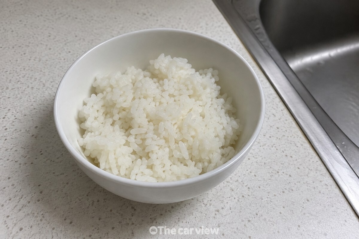 냉장고에서 꺼낸 찬밥의 단단하게 풀린 밥알을 가까이 담은 모습. / 기사 이해를 돕기 위한 생성형 이미지