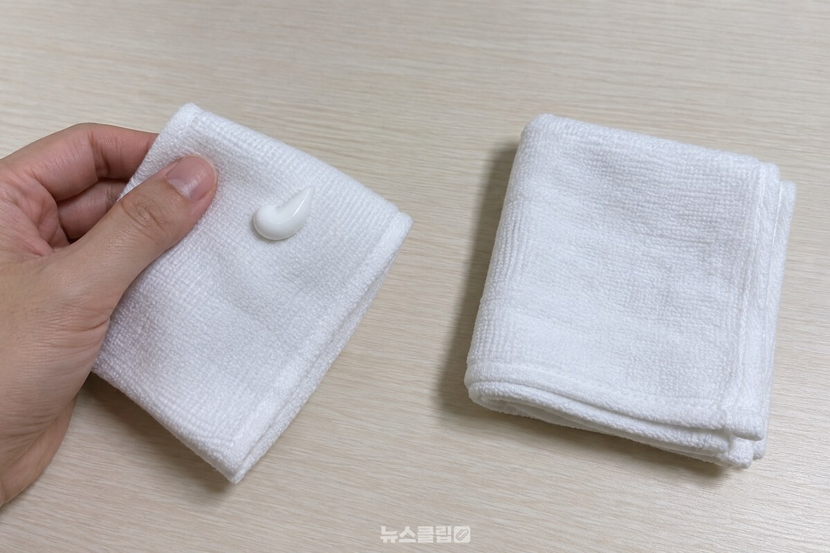 마른 면 천 한쪽에 흰 치약을 콩알만큼 덜어 놓은 모습. / 기사 이해를 돕기 위한 생성형 이미지