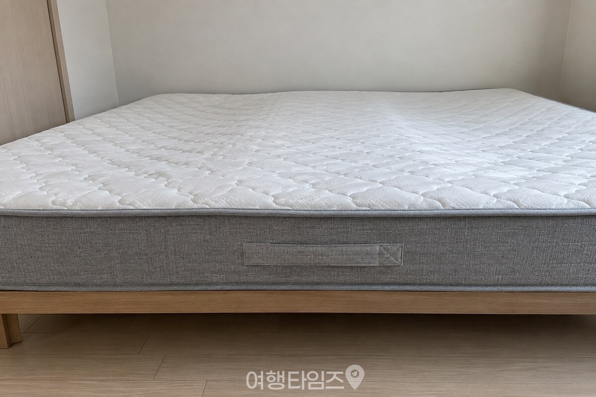 매트리스 양쪽의 주로 눕는 부분과 비교적 평평한 가운데 부분이 함께 보인다. / 기사 이해를 돕기 위한 생성형 이미지