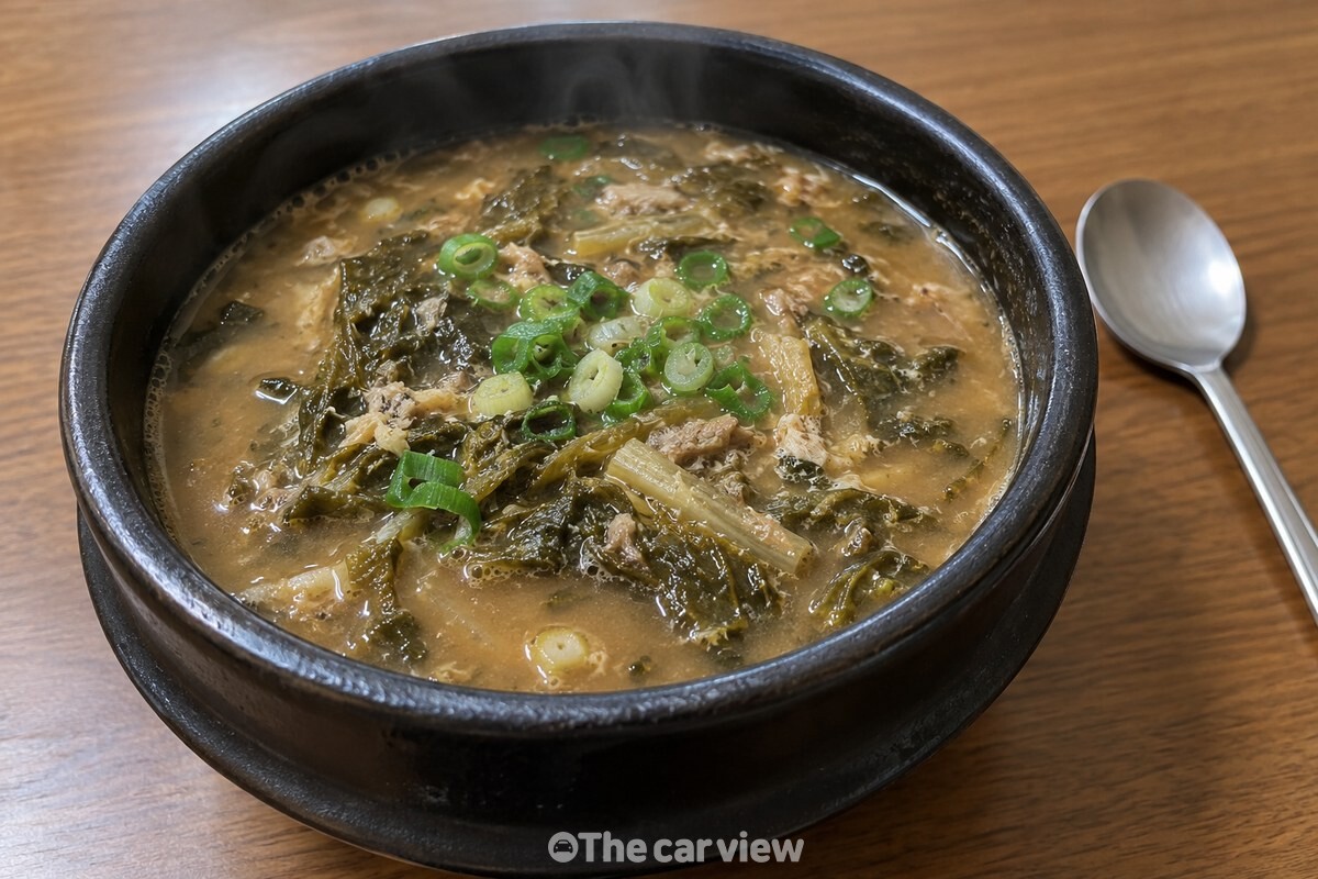 뚝배기에 담아 김이 오르는 꽁치 우거지 추어탕 한 그릇 / 기사 이해를 돕기 위한 생성형 이미지