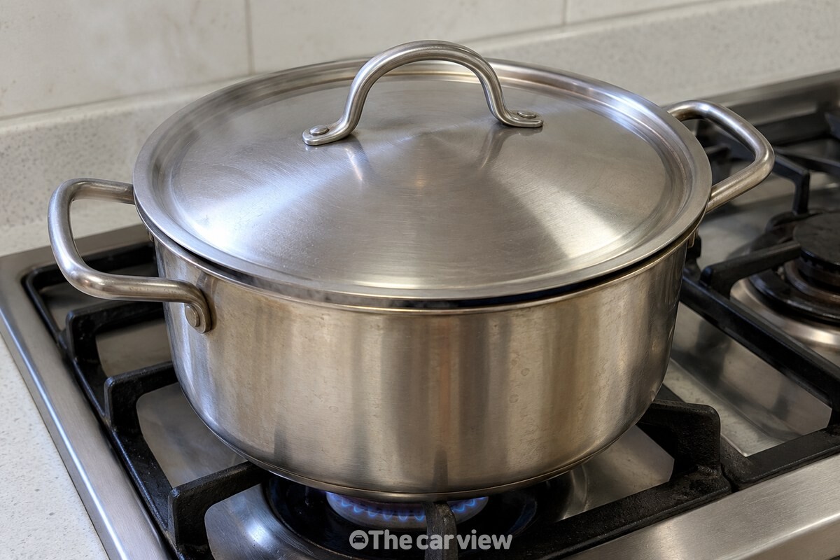 찜닭 국물에 감자와 당근, 양파를 넣어 뚜껑을 덮고 끓이는 모습이다. / 기사 이해를 돕기 위한 생성형 이미지