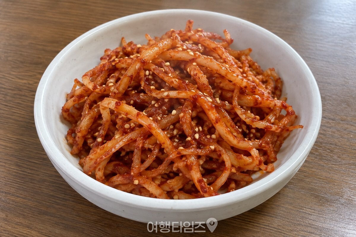윤기 있게 버무린 진미채볶음이 담긴 반찬 그릇 / 기사 이해를 돕기 위한 생성형 이미지