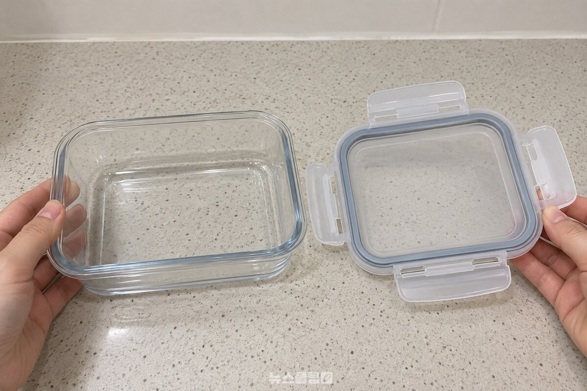 밝은 곳에서 분리한 반찬통과 뚜껑 / 기사 이해를 돕기 위한 생성형 이미지