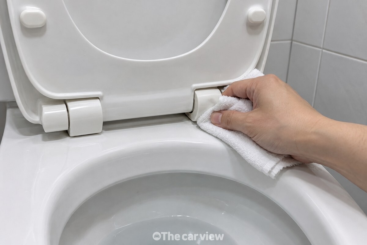 접은 젖은 수건을 경첩 아래 틈에 대는 모습 / 기사 이해를 돕기 위한 생성형 이미지
