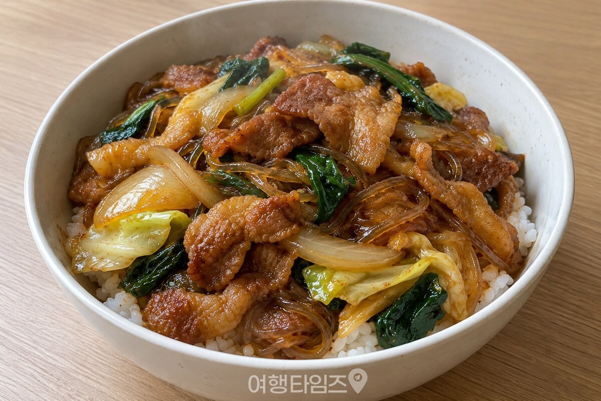 춘장 양념 제육덮밥이 담긴 그릇 / 기사 이해를 돕기 위한 생성형 이미지