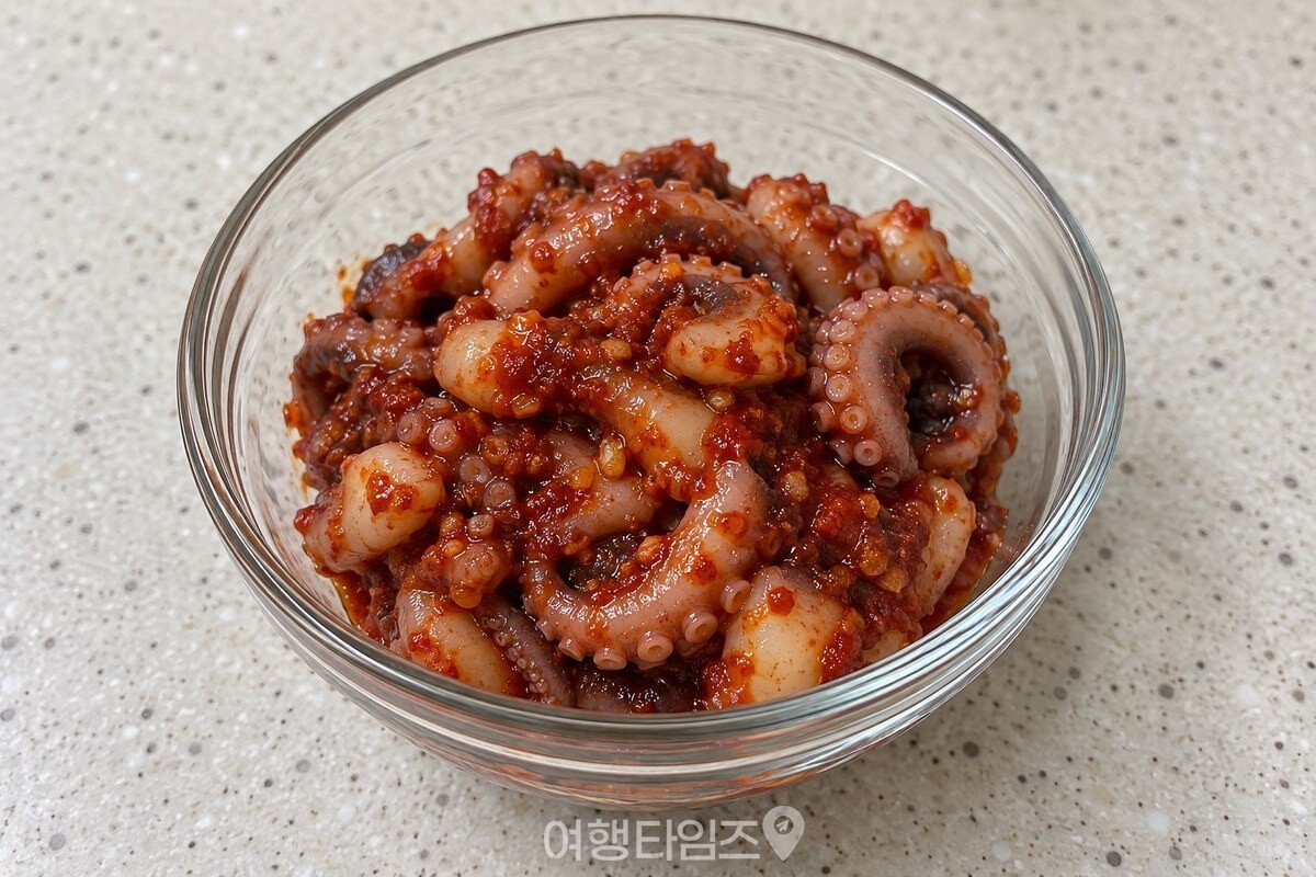 작게 썬 낙지 살이 보이는 붉은 낙지젓 / 기사 이해를 돕기 위한 생성형 이미지