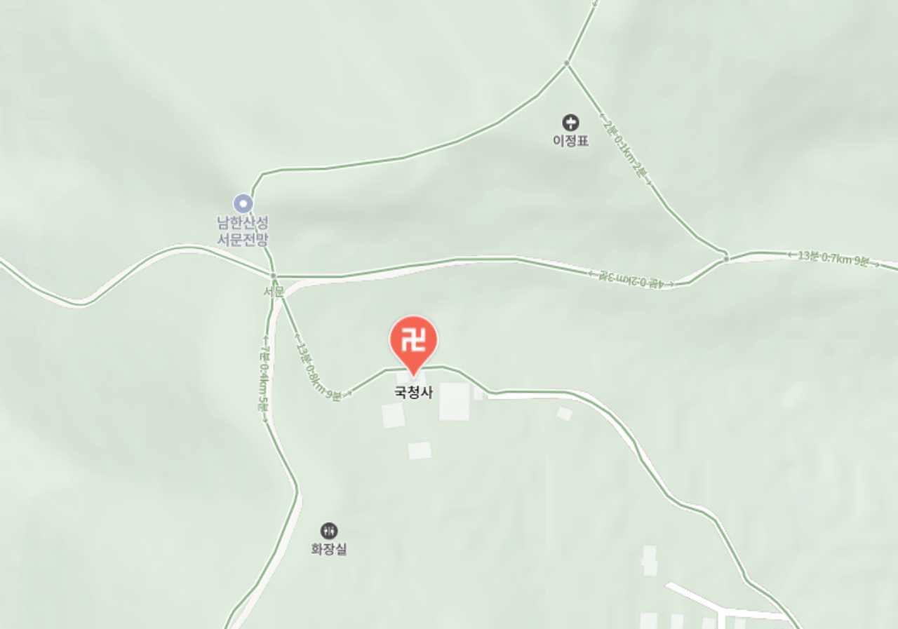 국청사 주차장 위치, 로터리 주차하는 것을 추천 / 네이버지도 캡처