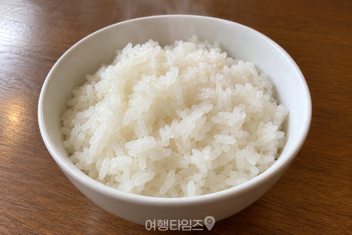 윤기 있게 지은 흰쌀밥이 담긴 밥그릇 / 기사 이해를 돕기 위한 생성형 이미지