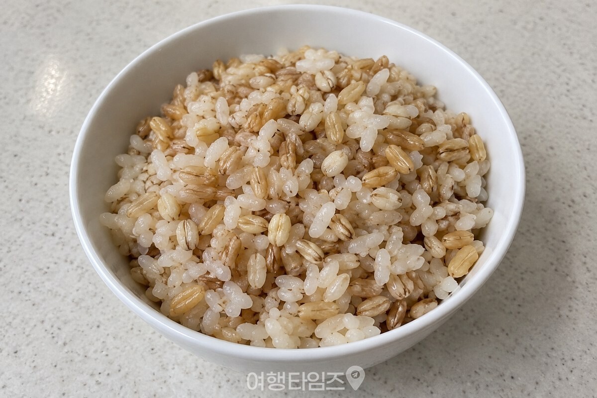 현미와 보리, 귀리 알갱이가 섞인 잡곡밥 근접 모습 / 기사 이해를 돕기 위한 생성형 이미지