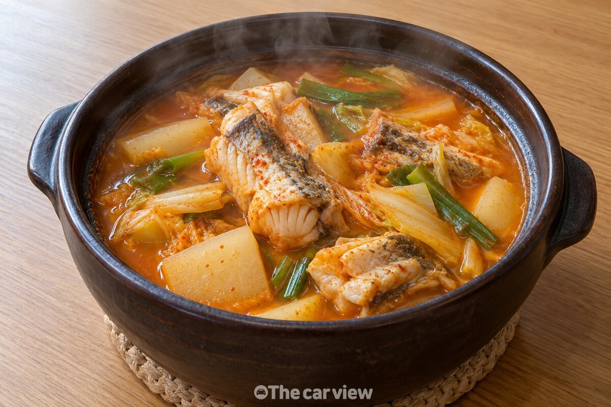 무와 배추, 동태가 담긴 얼큰한 동태찌개 / 기사 이해를 돕기 위한 생성형 이미지