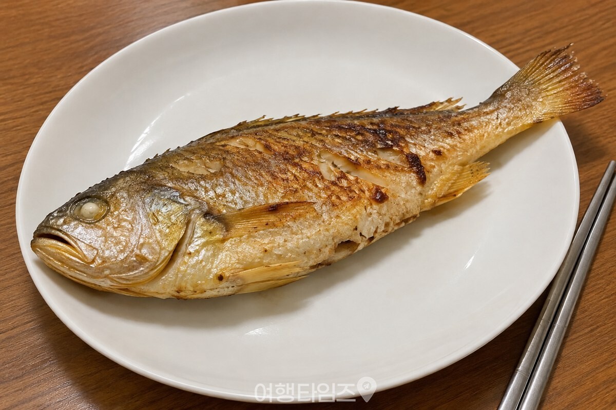 노릇하게 구워 접시에 담은 조기구이 / 기사 이해를 돕기 위한 생성형 이미지