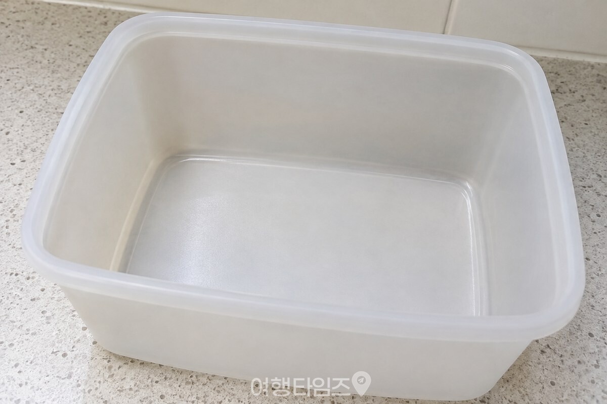 비어 있는 실리콘 보관용기 안쪽 면을 가까이서 보여 주는 모습 / 기사 이해를 돕기 위한 생성형 이미지