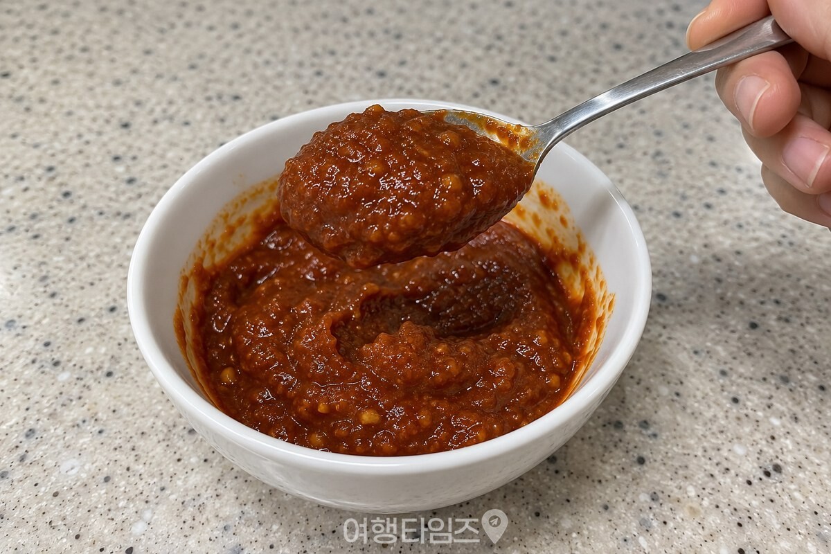 바나나를 섞어 되직하게 완성한 쌈장 / 기사 이해를 돕기 위한 생성형 이미지
