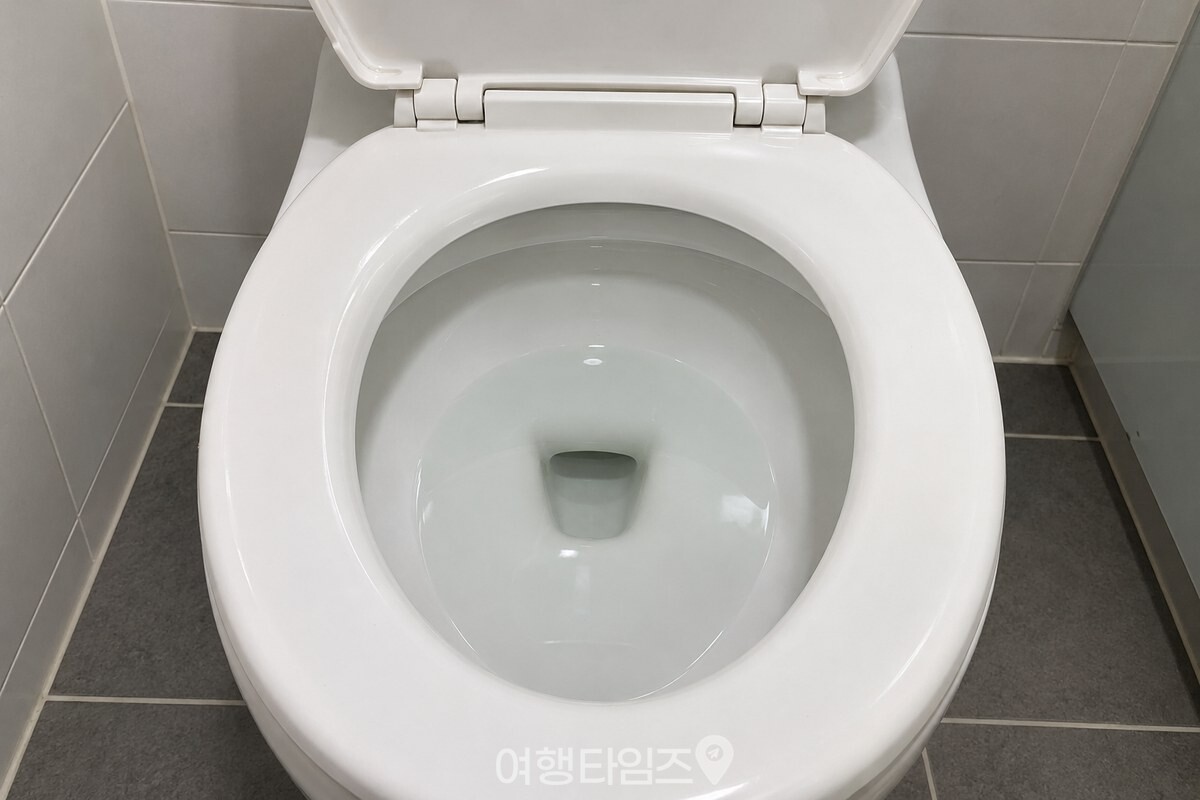 물선을 따라 매끈하게 정리된 흰 변기 내벽 / 기사 이해를 돕기 위한 생성형 이미지