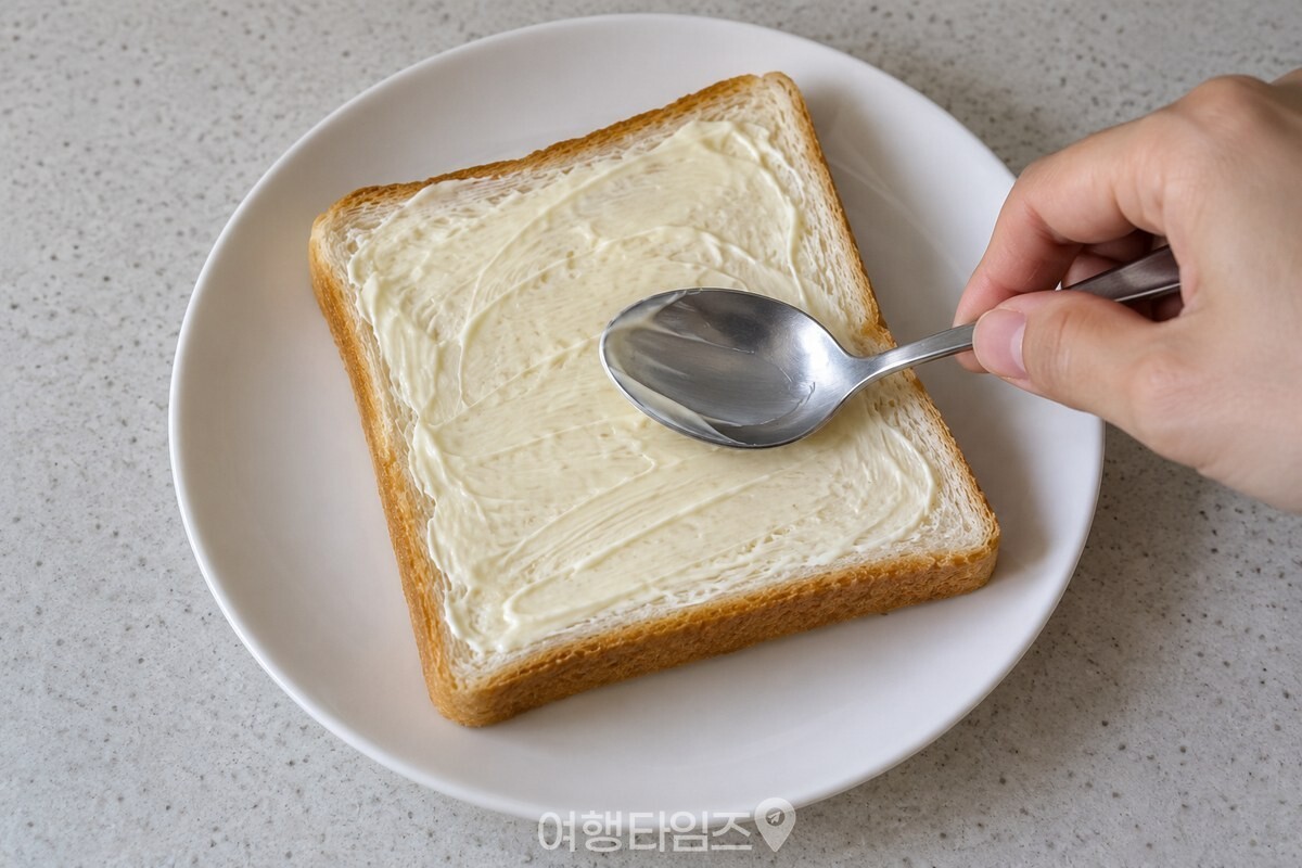 식빵 가장자리까지 얇게 펴 바르는 마요네즈 / 기사 이해를 돕기 위한 생성형 이미지