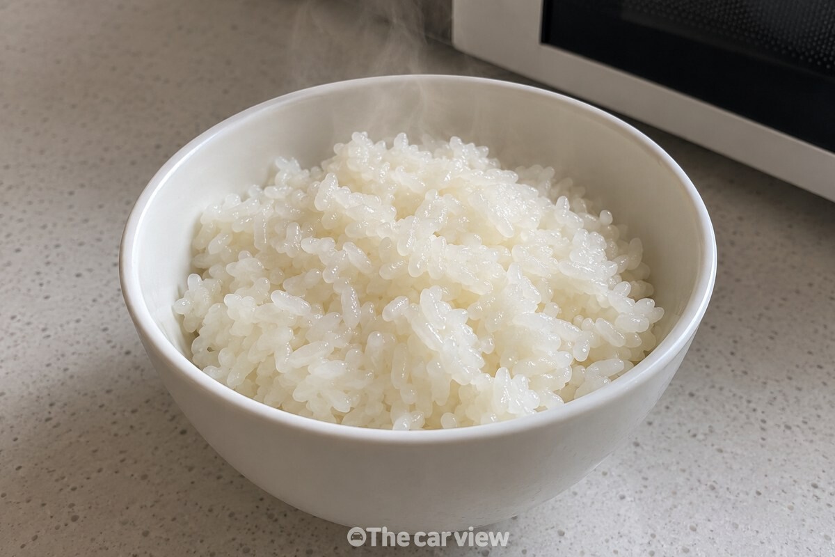 김이 고르게 오르는 데운 냉동밥 한 공기 / 기사 이해를 돕기 위한 생성형 이미지