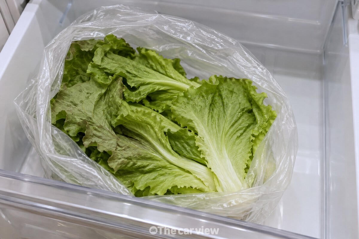 채소칸에서 꺼낸 채 힘없이 처진 상추 잎 / 기사 이해를 돕기 위한 생성형 이미지