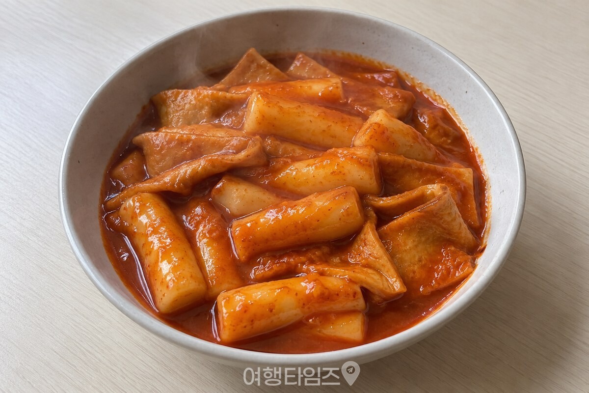 자작한 붉은 국물에 담긴 완성 떡볶이 / 기사 이해를 돕기 위한 생성형 이미지