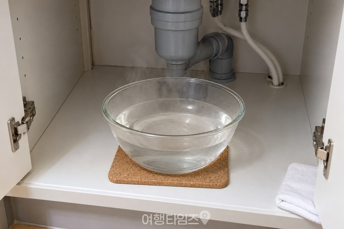 내열 그릇에 옮긴 뜨거운 식초물 / 기사 이해를 돕기 위한 생성형 이미지