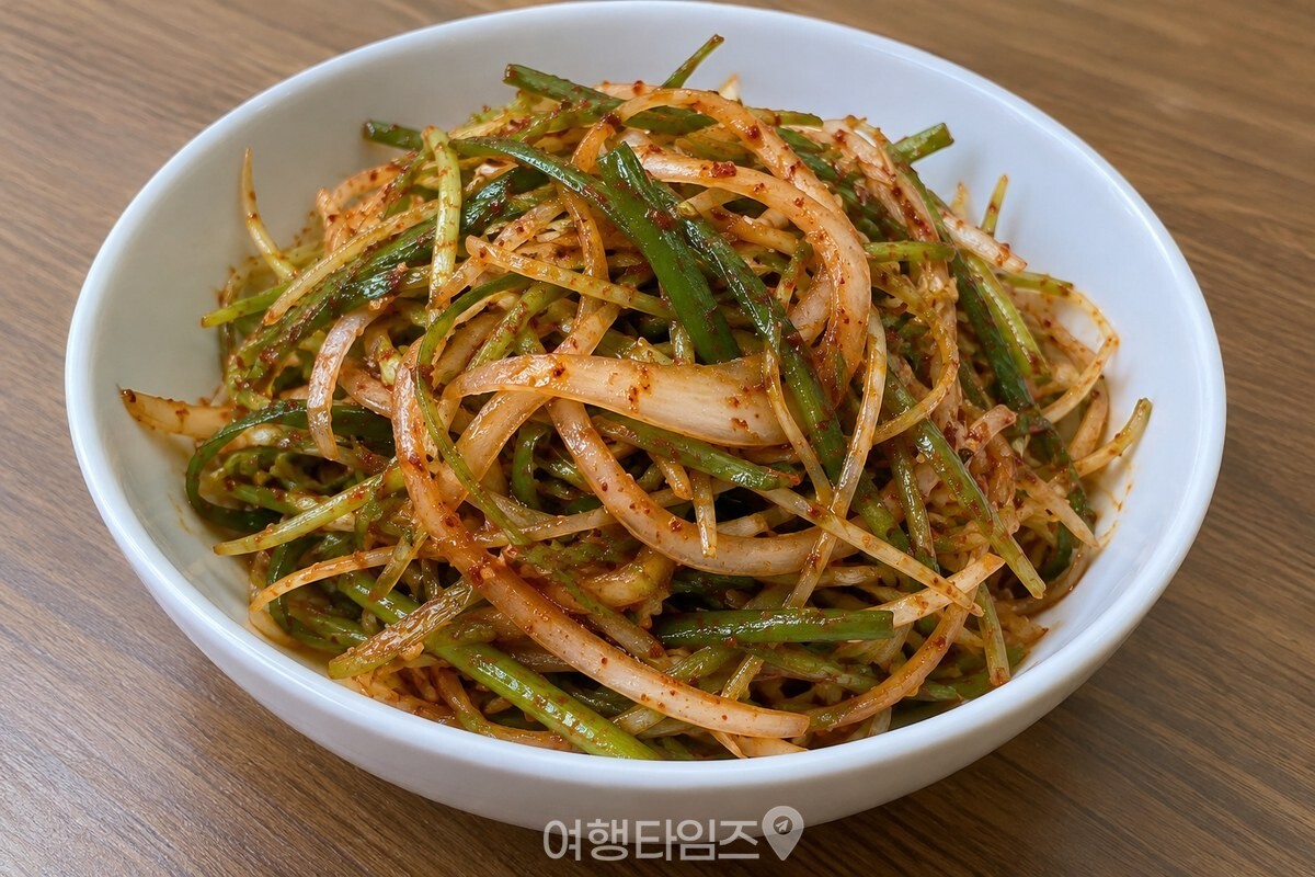 양념한 파채가 담긴 흰 반찬 그릇 / 기사 이해를 돕기 위한 생성형 이미지