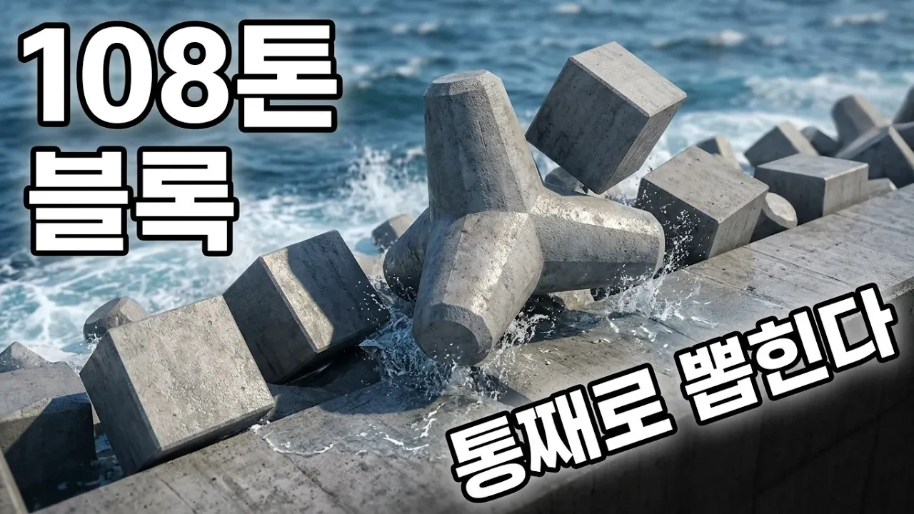 테트라포드를 108톤까지 키웠는데도 무너진 방파제