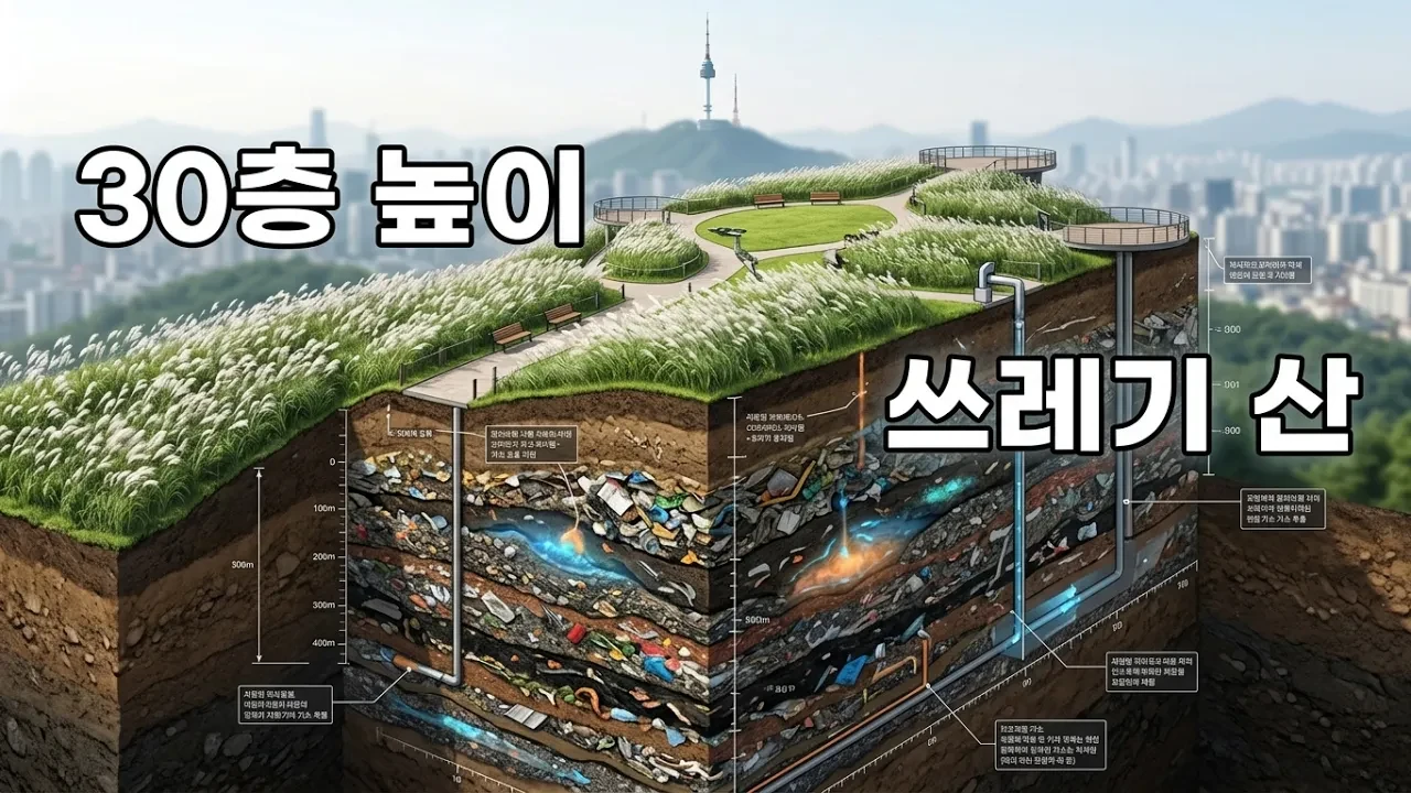 아파트 30층 높이 쓰레기 산, 서울은 결국 치우지 못했습니다