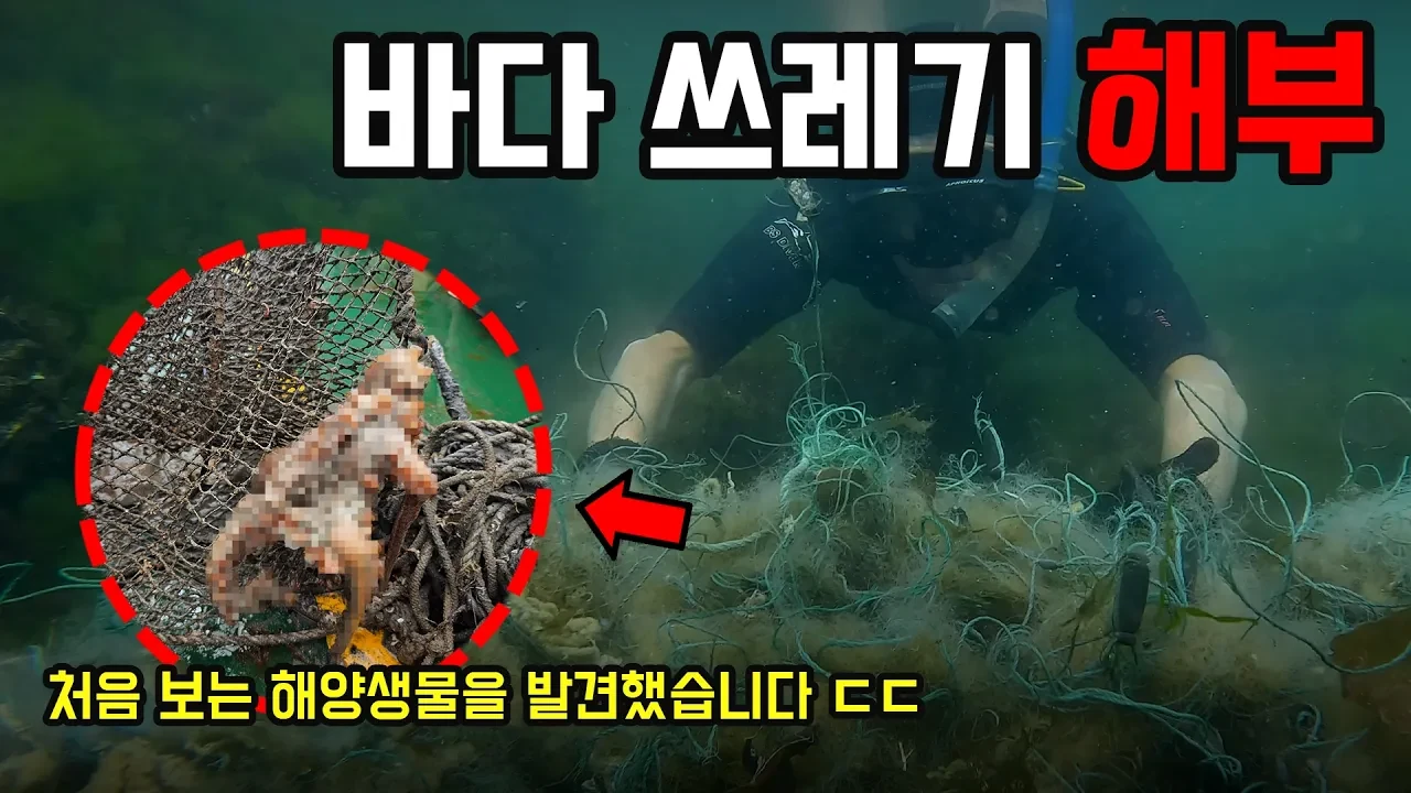 "직접 꺼내봤습니다.." 바다에 잠겨있던 충격적인 쓰레기